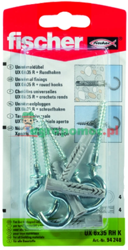 Fischer Universal plug UX with round hook | zdjęcie nr 1