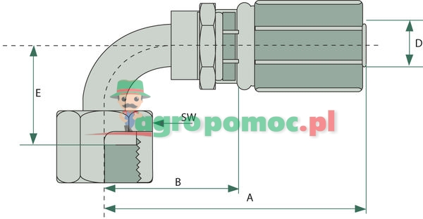Gates PNE 06 DKORF 9/16" 90° SL=20,8 | 4G4FFORX90S | zdjęcie nr 1