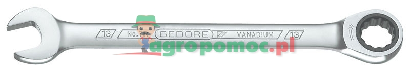 GEDORE Open-end spanner with ring ratchet | 7 R 15 | zdjęcie nr 1