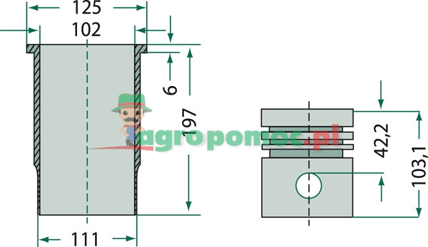 KS Kolben und Buchsen Piston set complete | zdjęcie nr 1