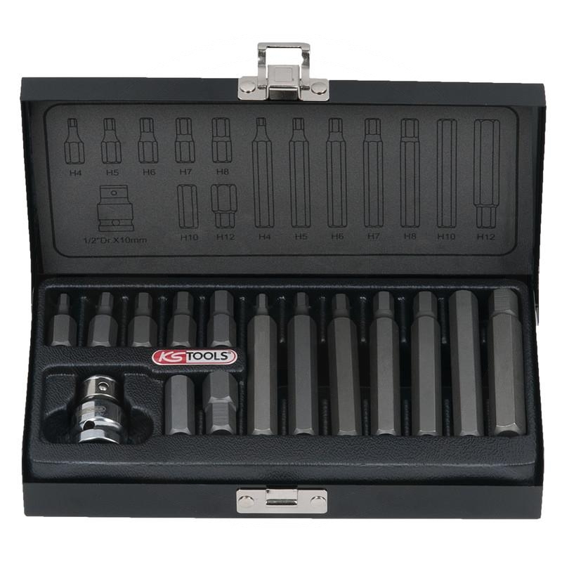 KS Tools 10mm CLASSIC bit set hex, 15pcs | zdjęcie nr 1