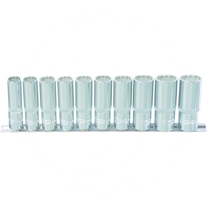 KS Tools 1/4" CHROME+ Bi hex socket set deep, 10pcs | zdjęcie nr 1