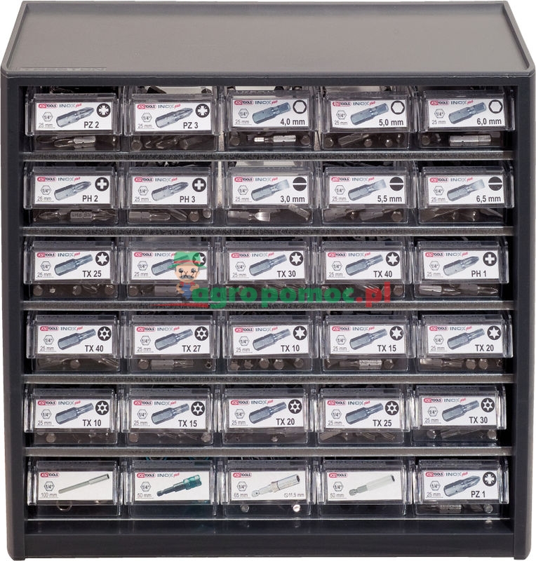 KS Tools 1/4" INOX+ bit display, 280pcs | zdjęcie nr 1