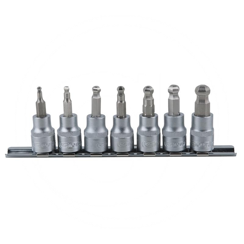 KS Tools 3/8" Hex bit socket with ball end set, 7pcs | zdjęcie nr 1