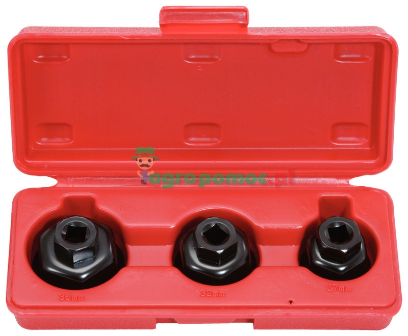 KS Tools 3/8" oil filter socket set, cup, 3pcs | zdjęcie nr 1