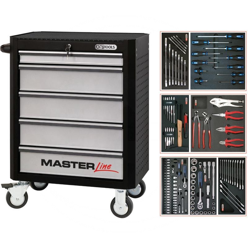 KS Tools Black MASTER tool cabinet set, 125pcs | zdjęcie nr 1
