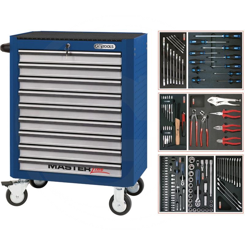 KS Tools Blue MASTER tool cabinet set, 125pcs | zdjęcie nr 1