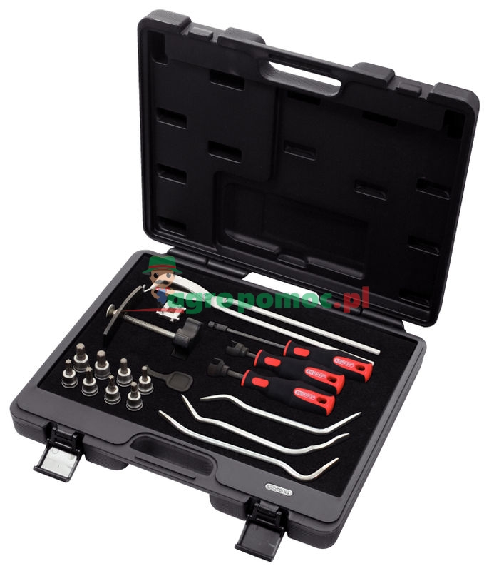 KS Tools Brake service kit, 18pcs, cars & vans | zdjęcie nr 1