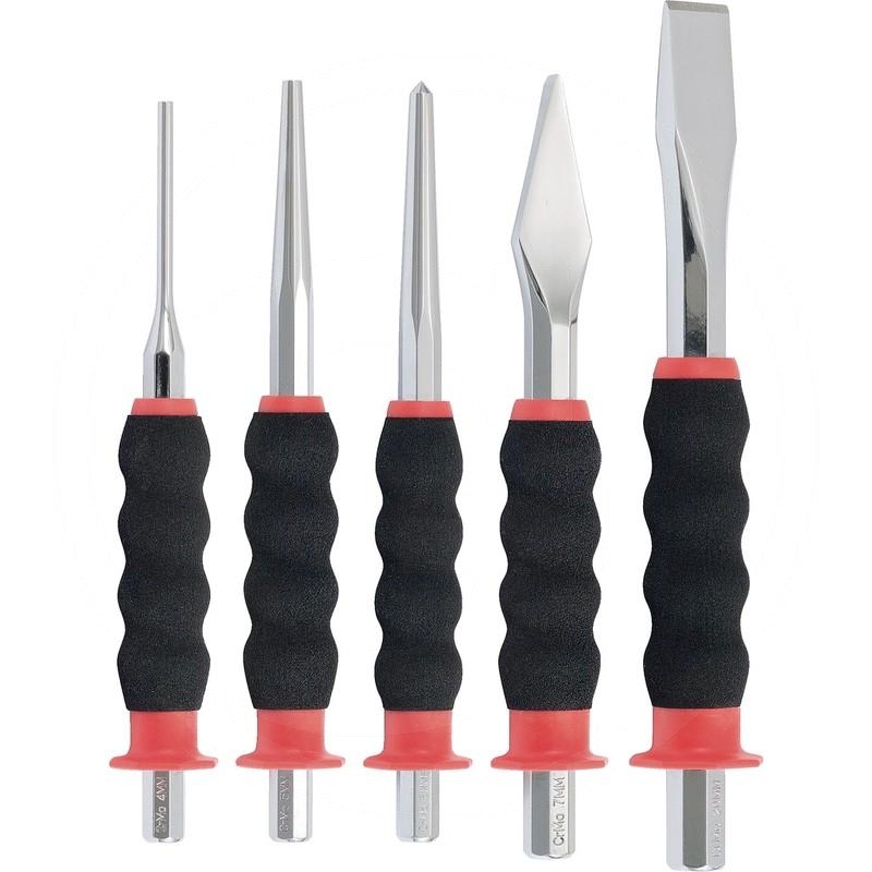KS Tools Chisel and punch set, 5 pcs | zdjęcie nr 1