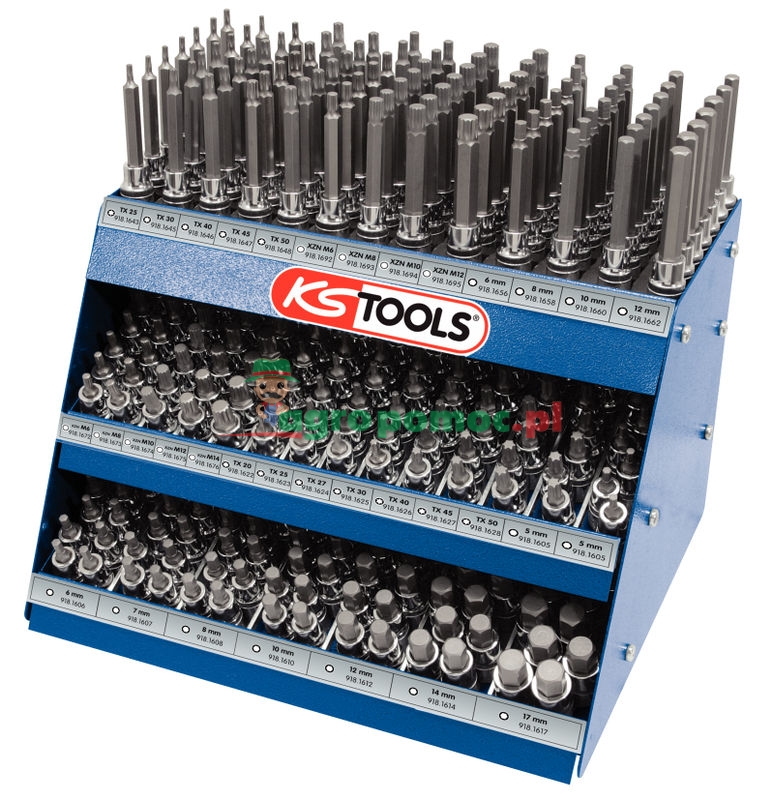 KS Tools CHROME+ bit socket display, 385pcs, 1/2" | zdjęcie nr 1