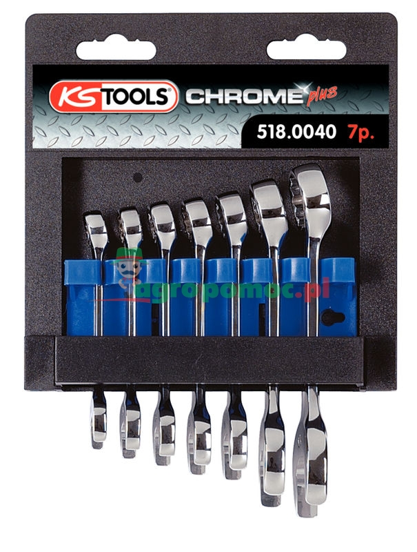 KS Tools CHROME+ mini-combi spanner set, 7pcs | zdjęcie nr 1