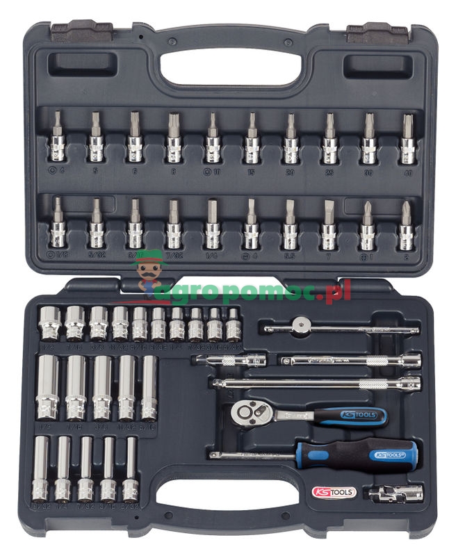 KS Tools CHROME+ socket set, 47pcs, 1/4" | zdjęcie nr 1