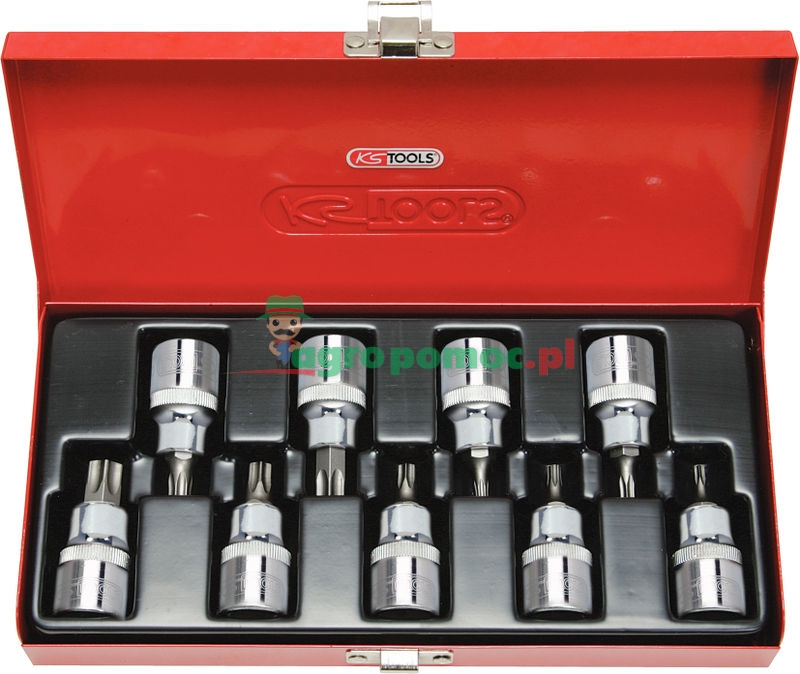KS Tools CHROME+ TX bit socket set, 9pcs, 1/2" | zdjęcie nr 1