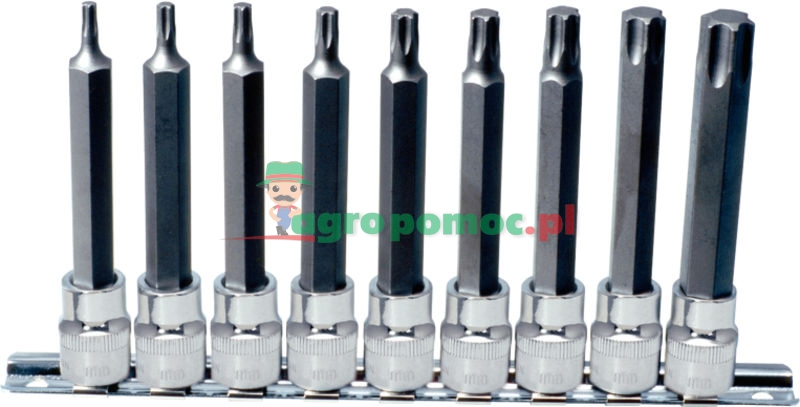 KS Tools CHROME+ TX bit socket set long,9pcs,1/2" | zdjęcie nr 1