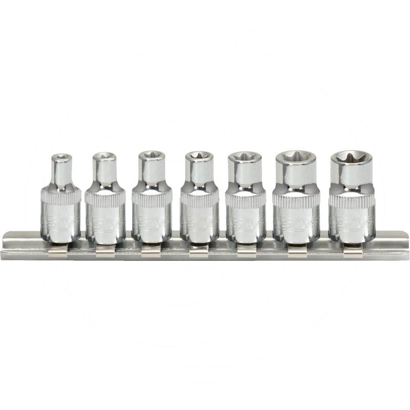 KS Tools CHROME+ TX socket set, 7pcs,1/4", E4-E11 | zdjęcie nr 1