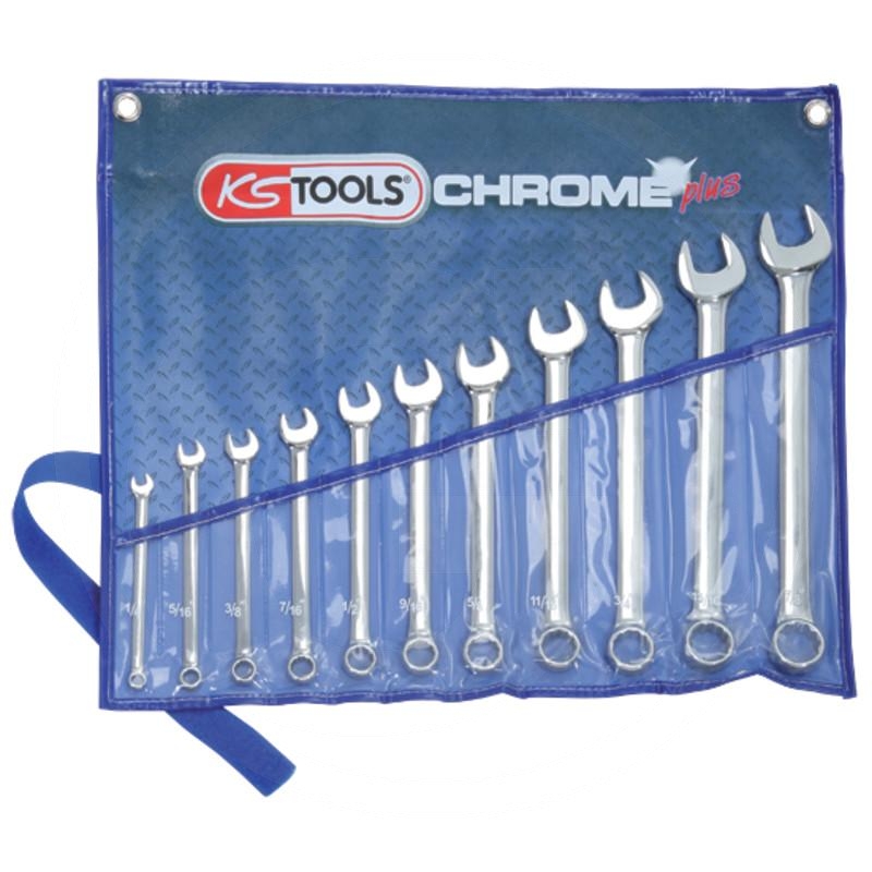 KS Tools CHROMEplus® combination spanner set, angled, 7-pcs., 3/8"-3/4" | zdjęcie nr 1