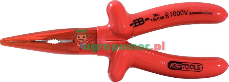 KS Tools CLASSIC 1000V long nose plier, 160mm | zdjęcie nr 1
