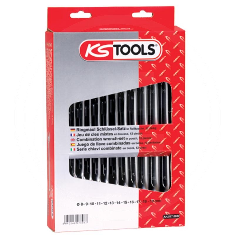 KS Tools CLASSIC combination spanner set, angled, 12 pcs., 8-19mm | zdjęcie nr 1