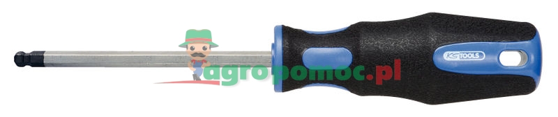 KS Tools ERGO+ screwdriver, ball ended hex, 4mm | zdjęcie nr 1
