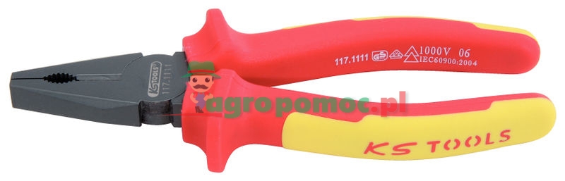 KS Tools ERGO VDE combination plier, 200mm | zdjęcie nr 1