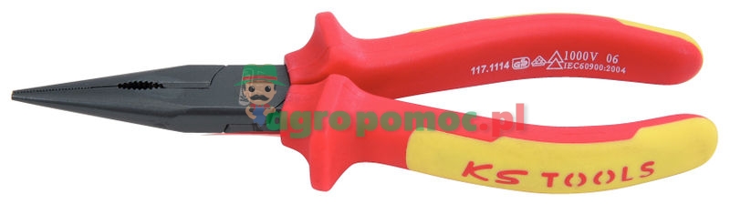 KS Tools ERGO VDE long nose plier,straight, 200mm | zdjęcie nr 1
