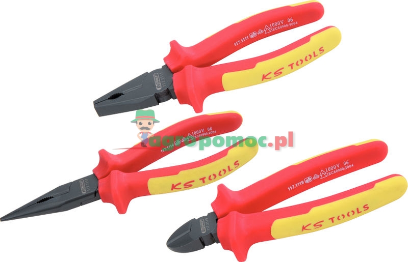 KS Tools ERGOTORQUE VDE pliers set,3-piece | zdjęcie nr 1