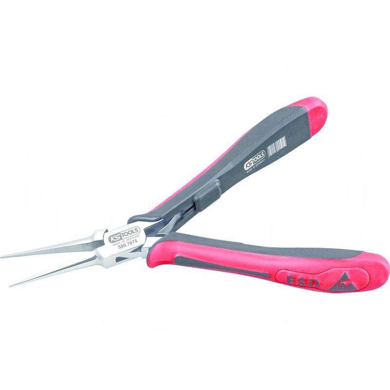KS Tools ESD long-nose pliers, straight, without cut, 150mm | zdjęcie nr 1
