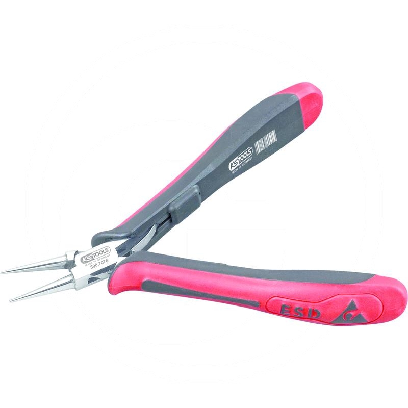 KS Tools ESD round pliers straight without cut, 130mm | zdjęcie nr 1