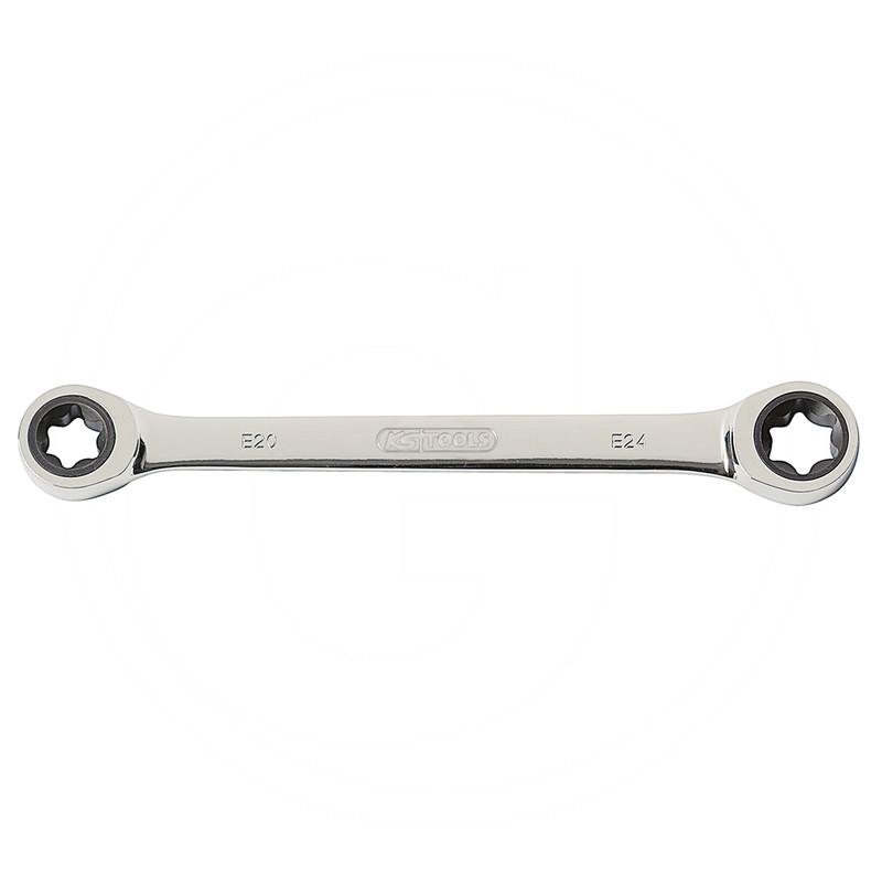 KS Tools GEAR+ dbl ring ratchet spanner, E14xE18 | zdjęcie nr 1