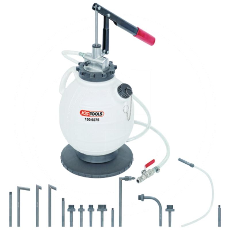 KS Tools Gearbox oil filling and draining device with 15 pcs adaptor set | zdjęcie nr 1