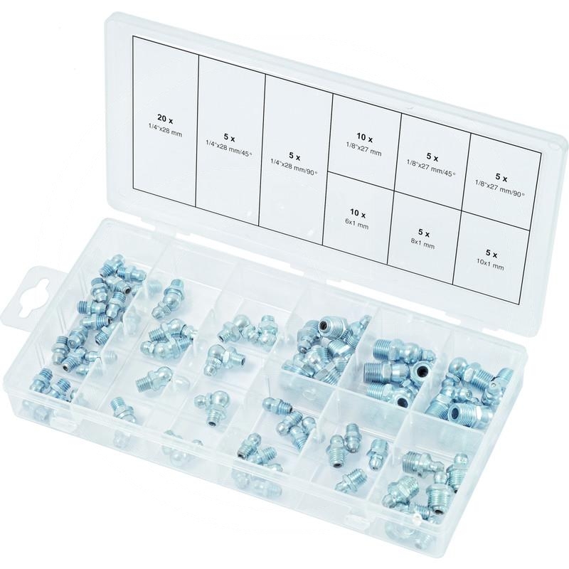 KS Tools Greasing nipples assortment, metric & imperial, 41 pcs | zdjęcie nr 1