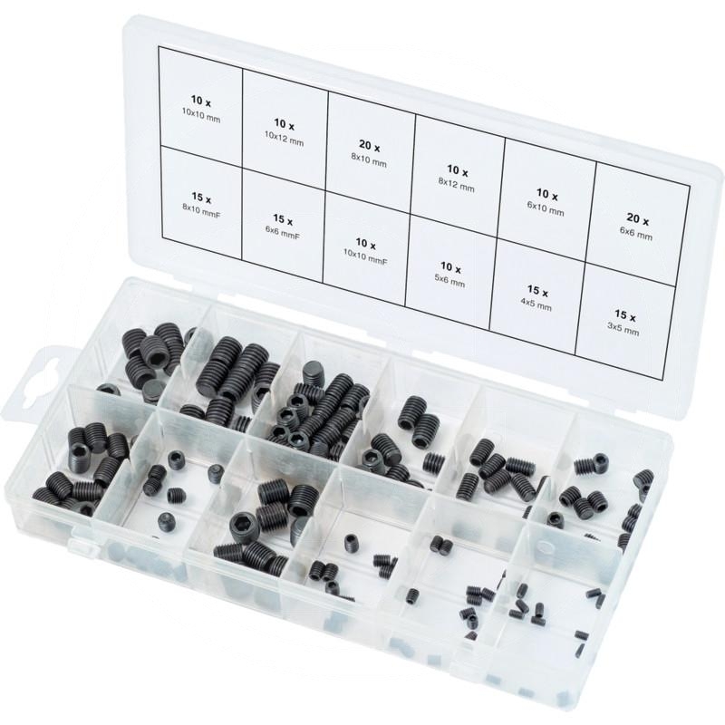 KS Tools Headless screws assortment, 3x5mm-10x12mm, 160 pcs | zdjęcie nr 1