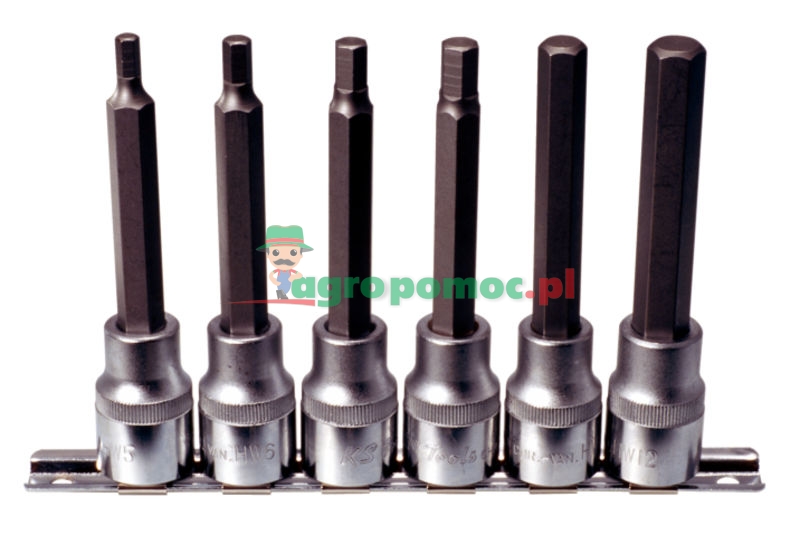 KS Tools Hex bit socket set, 6pcs, 1/2", 5-12mm | zdjęcie nr 1