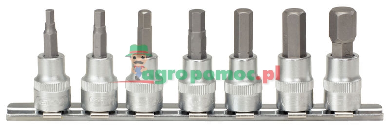 KS Tools Hex drive bit socket set,7pcs,3/8" | zdjęcie nr 1