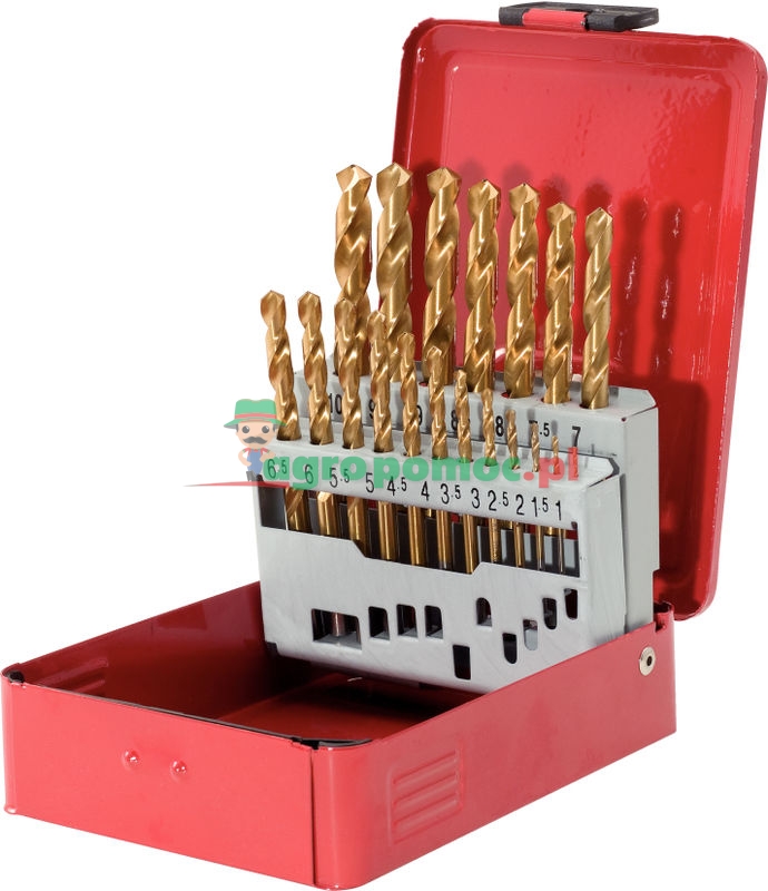KS Tools HSS TIN twist drill set, 19pcs, 1-10mm | zdjęcie nr 1