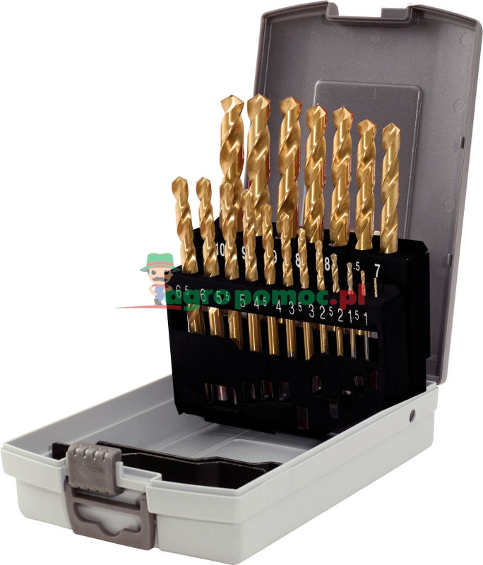 KS Tools HSS TIN twist drill set, 19pcs, 1-10mm | zdjęcie nr 1