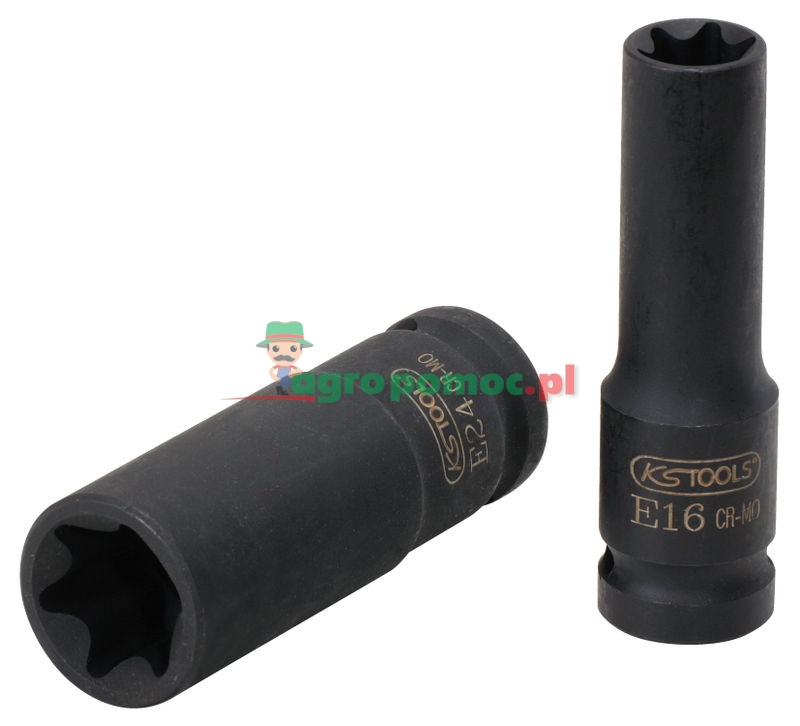 KS Tools Impact socket ETX, deep, 1/2", E18 | zdjęcie nr 1