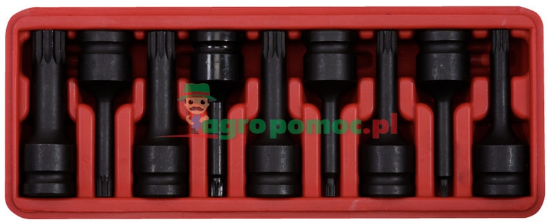 KS Tools Impact socket set XZN, 9pcs, M4, M16 | zdjęcie nr 1