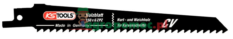KS Tools Jig saw blade,curved CV, L=150mm, 4,2mm | zdjęcie nr 1