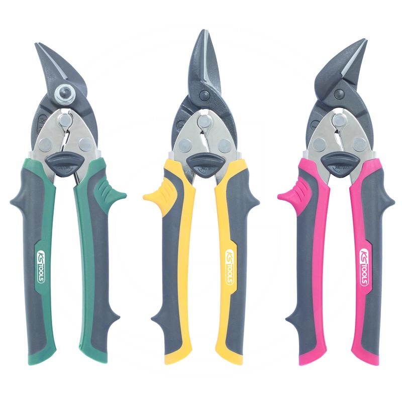 KS Tools Mini straight and shape cutting snip set, 3 pcs | zdjęcie nr 1