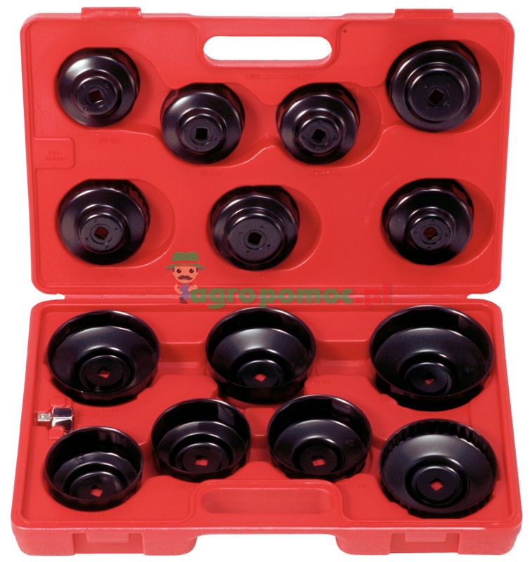 KS Tools Oil filter socket set, cup, 15pcs, 3/8" | zdjęcie nr 1