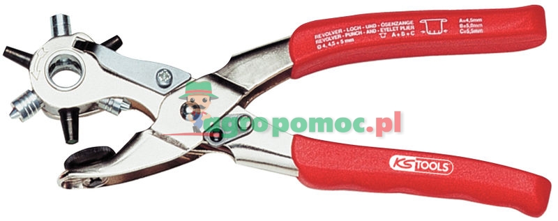 KS Tools Revolving punch and eyelet plier, 220mm | zdjęcie nr 1