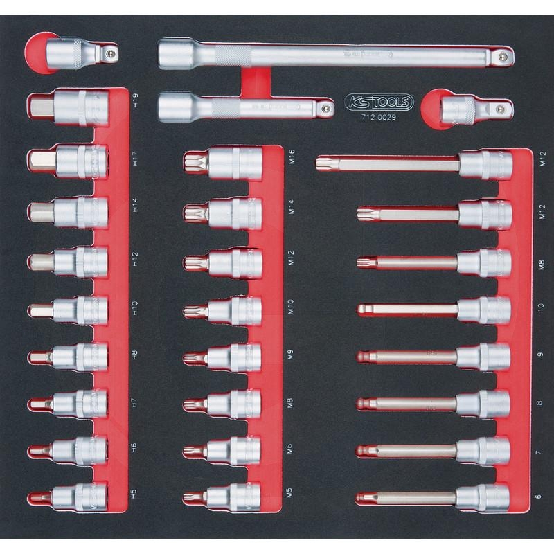 KS Tools SCS 1/2" Bit socket set, 29 pcs, 2/3 system insert | zdjęcie nr 1