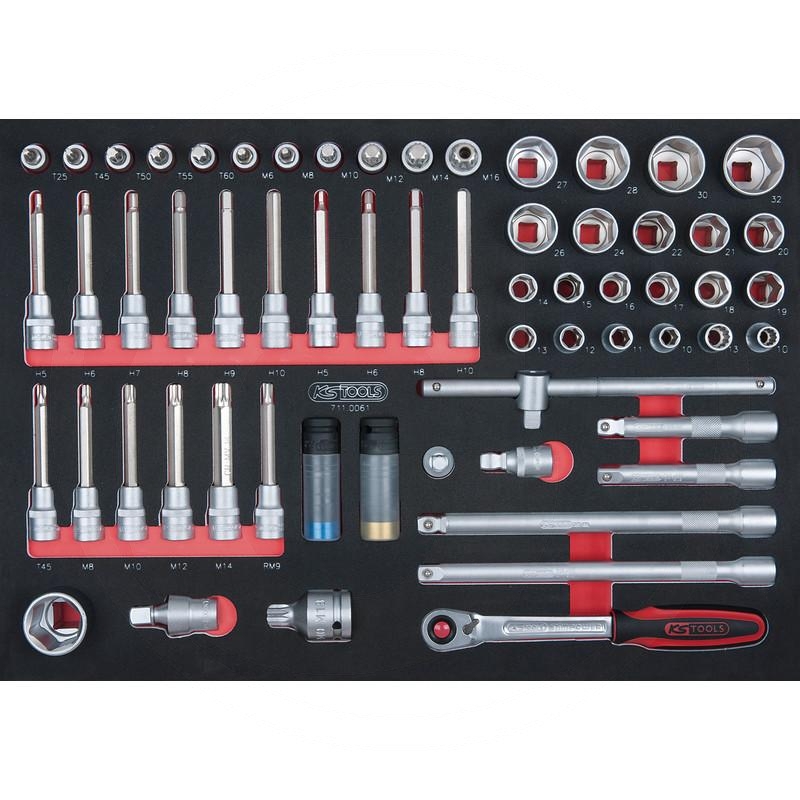 KS Tools SCS 1/2" Socket set, 61 pcs, 1/1 system insert | zdjęcie nr 1