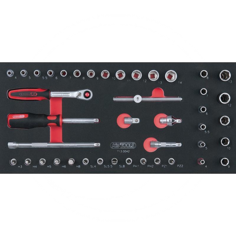 KS Tools SCS 1/4" Socket set, 42 pcs, 1/3 system insert | zdjęcie nr 1