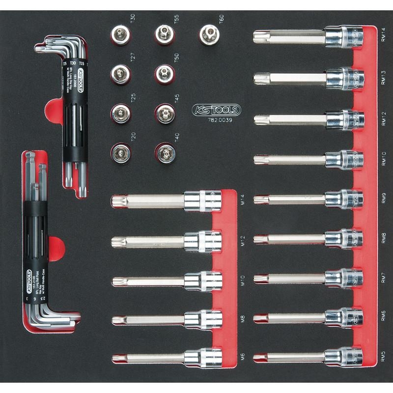 KS Tools SCS CHROMEplus 1/2" Socket set, 39 pcs, 2/3 system insert | zdjęcie nr 1