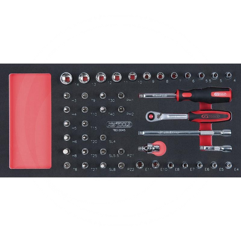 KS Tools SCS CHROMEplus 1/4" Socket set, 45 pcs, 1/3 system insert | zdjęcie nr 1