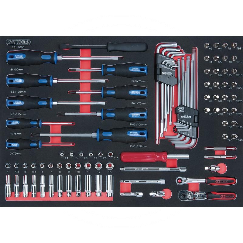 KS Tools SCS CHROMEplus 1/4" Socket set, 95 pcs, 1/1 system insert | zdjęcie nr 1