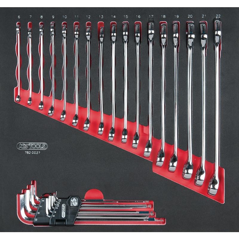 KS Tools SCS CHROMEplus Combination spanners set, 27 pcs, 2/3 system insert | zdjęcie nr 1