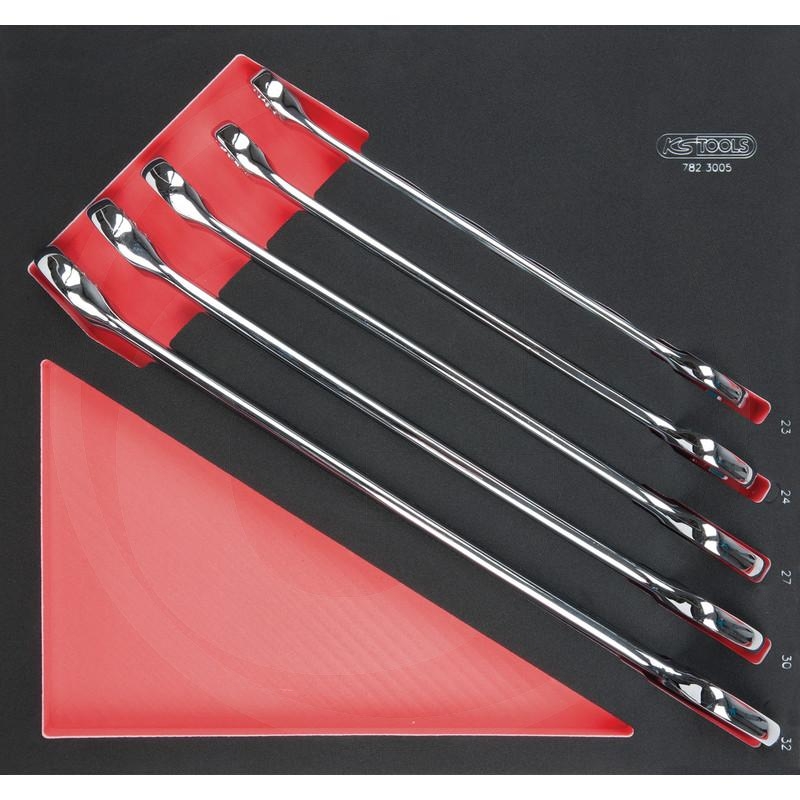 KS Tools SCS CHROMEplus Combination spanners set, offset, 5 pcs, 2/3 system insert | zdjęcie nr 1